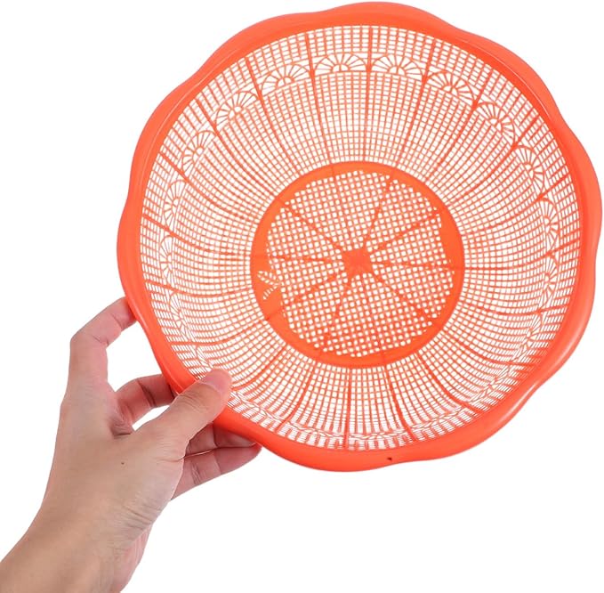 10Pcs Plastic Drain Basket Multifunctional Kitchen Strainer Bowl for Rice Fruit Vegetable Washing Easy to Clean for Home and Restaurant