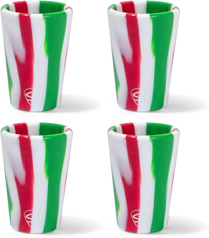 Silipint 1.5oz Silicone Shot Glasses – Pack of 4 Unbreakable, BPA-Free, Non-Toxic, Dishwasher & Freezer Safe Cups – Colored Shot Glasses for Cold Beverages, Cocktails, Travel, Party