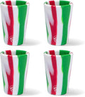 Silipint 1.5oz Silicone Shot Glasses – Pack of 4 Unbreakable, BPA-Free, Non-Toxic, Dishwasher & Freezer Safe Cups – Colored Shot Glasses for Cold Beverages, Cocktails, Travel, Party