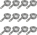 1/2 Cup Stainless Steel Measuring Cup | Sturdy Metal 125 ml | 125 cc | 4 oz | Single Cup for Wet and Dry Ingredients | Great for use as 1/2 Cup Dog Food Scoop - 12 PK