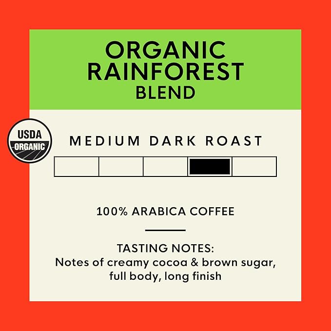 San Francisco Bay K-Cup Coffee Pods, Organic Rainforest Blend (120 ct), Medium-Dark Roast, Commercially Compostable USDA Organic Single-Serve Coffee Pods
