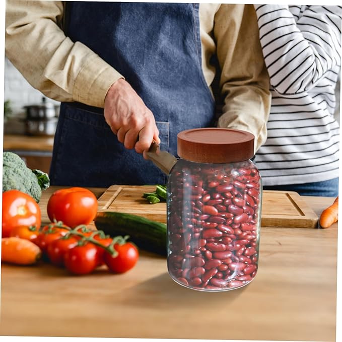 Borosilicate Glass Storage Jar Meal Prep Jars Sealed Lids for Coffee Tea Sugar