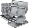 Farberware Nonstick Bakeware Set with Cooling Rack, 10-Piece, Gray