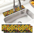 Sink Faucet Absorbing Mat, 2 Pack Drying Mat Around Faucet Sink Splash Guard Behind Faucet Sinkmat For Kitchen Bathroom Island Rv 24 * 5.5 Inch (60 * 14 cm)