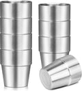Drinking Glasses Set, 10 oz Insulated Tumbler, 8 Pack Double Wall Unbreakable Stackable Water Tumblers Vacuum Insulated Premium Stainless Steel Metal Cup for Travel Camping Home Outdoor