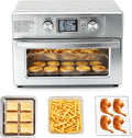 OLIXIS Air Fryer Toaster Oven Combo Extra Large, 23QT Convection Oven Countertop 4 Functions in 1, 4 Accessories Included, Stainless, Up to 450°F