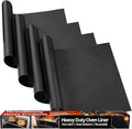 Oven Liners for Bottom of Electric Gas Oven Reusable - 4 Pack Large Heavy Duty Nonstick Teflon Range Mat 17"x 25" - Stove Floor Protector Liner Easy to Clean Reduce Spills Stuck Foods and Clean Up