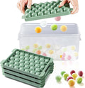 YITAHOME Round Ice Ball Cube Trays with Lid and Bin, Ice Ball Maker Molds for Freezer, Ice Container for Coffee Drinks Beverage Juice Cocktails Whiskey