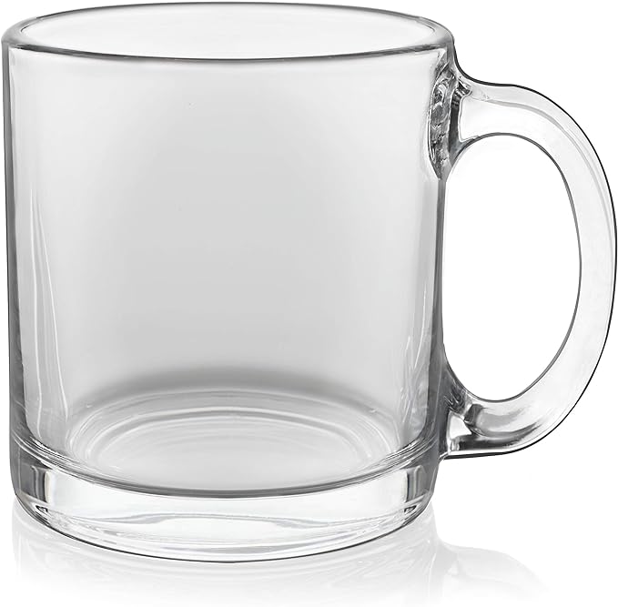 Libbey Robusta Glass Mugs, Set of 4,13 ounce