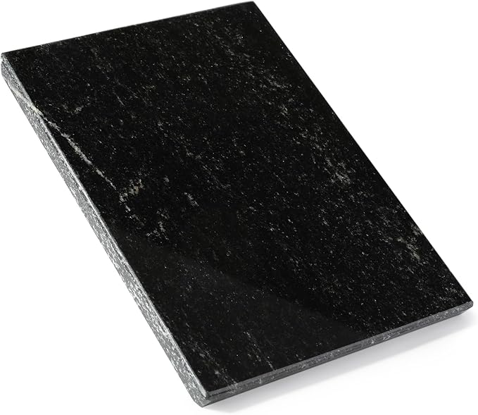 Koville Brazilian Natural Granite Cutting Board for Kitchen, 12x8inch Extra Large Hand Crafted Stone Slab for Cheese, Charcuterie, Pastry Board - Wedding Gift, House Warming Gift