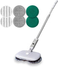 GOBOT Cordless Electric Spray Mop with High-Speed Motor, Enhanced Cleaning Power, Durable Material, LED Headlight, 300 mL Tank, Dual-Spinning Pads for Hardwood, Tile & Laminate