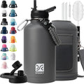 DYSANKY Insulated Water Bottle with Portable Carrier Bag for Outdoor 64 oz