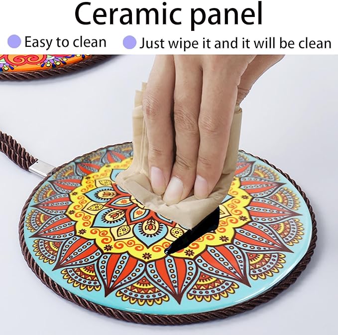 5 pcs Ceramic trivets, hot Dish mat, hot Pot Holder, Pot Holder, Heating Pads for Decorating tabletops and countertops, can be Hung, Kitchen Decor