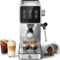 AMZCHEF Espresso Machine 20 Bar, Easy-to-Use Compact Coffee Maker with LED Touchscreen, Self-Cleaning & Milk Frother, Perfect Coffee Starter for Beginners, Lattes and Cappuccinos Machine