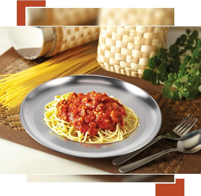 Thenshop 6 Pieces 8 Inch Pizza Pans Bulk Stainless Steel Sets Round Bakeware Pizza Trays for Oven Kitchen Baking Home Restaurant Safe Sturdy Reusable Easy Clean (Silver)