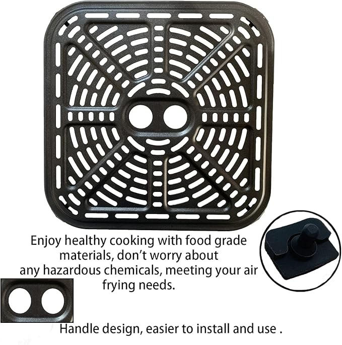 Premium Air Fryer Crisping Plate for COSORI 6.8QT 12-in-1 Dual Blaze Air Fryers, Air Fryer Grill Pan Plate Crisper Tray Rack Grate Grid Shelf for COSORI 6.8QT Air Fryer, Nonstick, Dishwasher Safe
