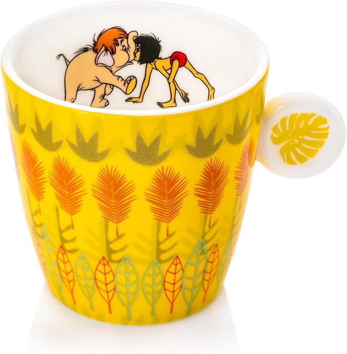 Disney The Jungle Book Espresso Cup and Saucer, Fine Bone China, 14 × 11.5 × 5.5 cm, Multicolor