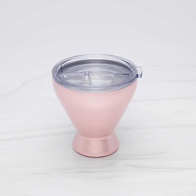 Cambridge EPCNY2APNCB2DS 11 Oz Insulated Brushed Pink All Purpose Cocktail Tumblers, Set Of 4