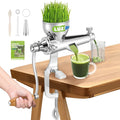 Manual Wheatgrass Juicer Portable Crank Wheatgrass Extractor Hand Fruit& Vegetables Squeezer 304 Stainless Steel for Juicing Celery, Kale, Spinach, Parsley, Pomegranate, Apple, Grape