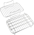 Air Fryer Rack 304 Stainless Steel Accessory for Dual Basket Models DZ201/40/550, Dishwasher Safe Grid Design for Crisp Cooking and Multi Food Use