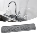 24 inch Silicone Splash Guard Kitchen Sink Gray Mat Dish Drying Mats Non-Slip Sponge Holder Bathroom Countertop Protect Kitchen Sink Splatter Screen Faucet Air Drying Mat Drip Catcher Tray