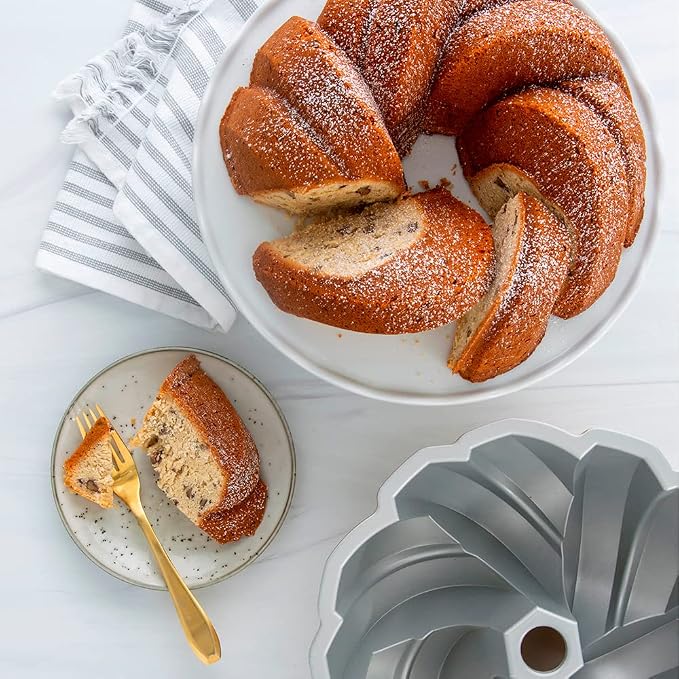 Nordic Ware NW 95577 75th Anniversary Braided Rope Bundt Cake Pan, Gold 12 Cup Capacity (Pack of 3)
