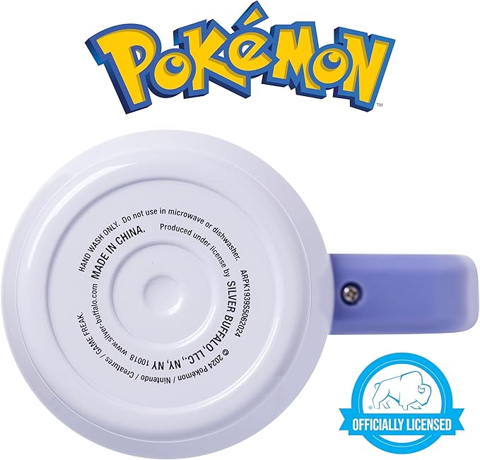 Silver Buffalo Pokémon Eevee Stainless Steel Tumbler with Handle, 40oz | Double-walled insulation, fits standard cup holder, secure lid with straw, travel friendly