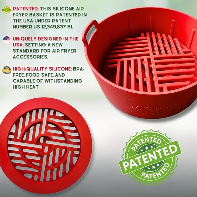 Air Fryer Liners Reusable, Silicone Air Fryer Liners 7.5" for 3–5 QT, Sturdy Airfryer Liners, Air Fryer Silicone Liners, Non-Stick Air Fryer Accessories