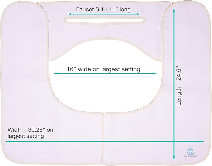 Sink Splash Guard - Home Essentials Faucet Mat for Clean and Dry Bathroom Counter - Absorbent Fast Drying Non Slip Protector - Soft Microfiber with Waterproof Rubber Grip - Washable - White