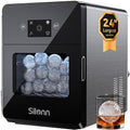 Silonn 2.4″ Sphere Ice Maker Countertop, Clear Ice Ball Maker Machine with Crystal Sphere & Rapid Sphere Technology, 3 pcs in 40 Mins, 100 pcs/Day, Self-Cleaning Ice Maker Ideal for Whiskey