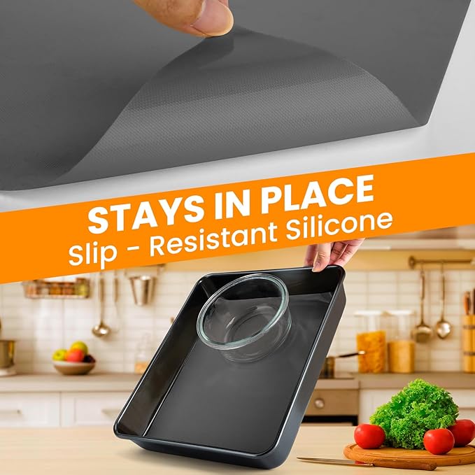 Silicone Baking Mat Roll - Cut to Size Silicone Mat- Non-slip Kitchen Counter Protector Mat, Non-Stick Silicone Pastry Mat, Reusable Air Fryer Linner, Freeze Dryer Mat, Macaron Cookie Baking Mat