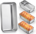 LIANYU 4 Pack Loaf Pans for Baking Bread, 9x5 Inch Bread Pan, Stainless Steel Meatloaf Baking Loaf Tin for Homemade Banana Sourdough, Dishwasher Safe | Stainless Steel Meatloaf Baking Loaf Tin for Homemade Banana Sourdough, Dishwasher Safe, Heavy Duty,...