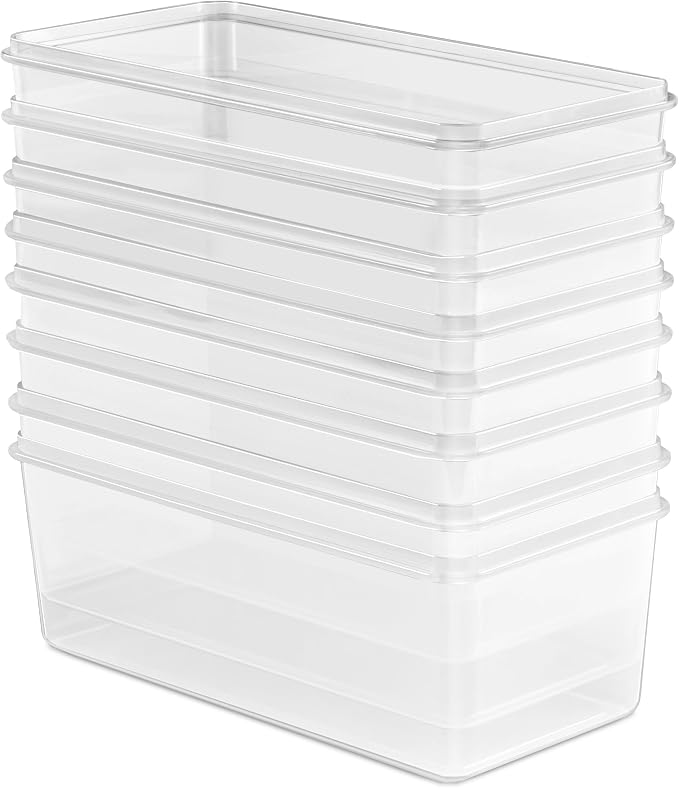 Sorbus Food Storage Containers - Pack of 8 - Air Tight, Four-Way Snap Lids Keeps Food Fresh - Store Cereal, Pasta, Flour, Nuts, Candy - Durable Plastic Kitchen Pantry Bins