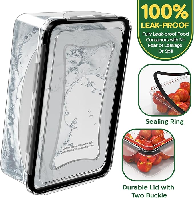 RockBerry 66 Pcs Food Storage Containers with Lids Airtight