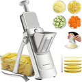 SupMaKin Upgrade Larger Safe Mandoline Slicer with Cheese Grater Potato Slicer for Chips, Vegetable & Food Cutter,Thickness Adjustable 0.1-8 mm, Kitchen Faster Slice (Only Slicer)