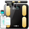 RunStar Scale for Body Weight and Fat, BMI Muscle Mass to 28 Body Composition, FSA&HSA Eligible Digital Bathroom Scales 8-Electrode with Voice Prompt High Accurate Bluetooth Weight Scale, Gold