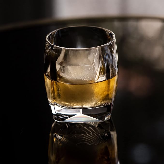 NORLAN Rauk Heavy Tumbler, 250 mL (8.5 oz) / Clear - Heavy-based Crystal Lowball Tumblers for Whiskey, Bourbon, Scotch, or Other Fine Spirits.