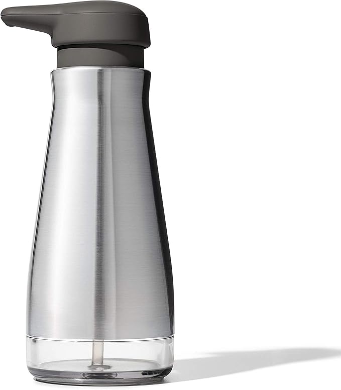 OXO Good Grips Precision Pour Glass Dispenser Set & Good Grips Stainless Steel Soap Dispenser