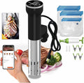CATTLEMAN Sous Vide Cooker WiFi Kit, 1000W, Waterproof, Sous Vide Machine, Immersion Circulators for Suvee Cooker Kit with Vacuum Bags, Vacuum Pump, Precision Temperature Timer, Noise-free