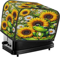 Sunflower Frog Color 2 Slice Toaster Cover Dust And Fingerprint Bread Maker Cover Bakeware Protector Washable Appliance Covers Kitchen Accessories For Home Kitchen Women Gift