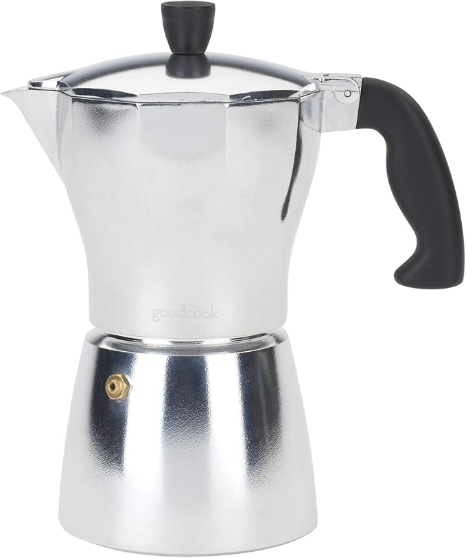 Goodcook Koffe 6-Cup Aluminum Stovetop Moka Pot Espresso Maker
