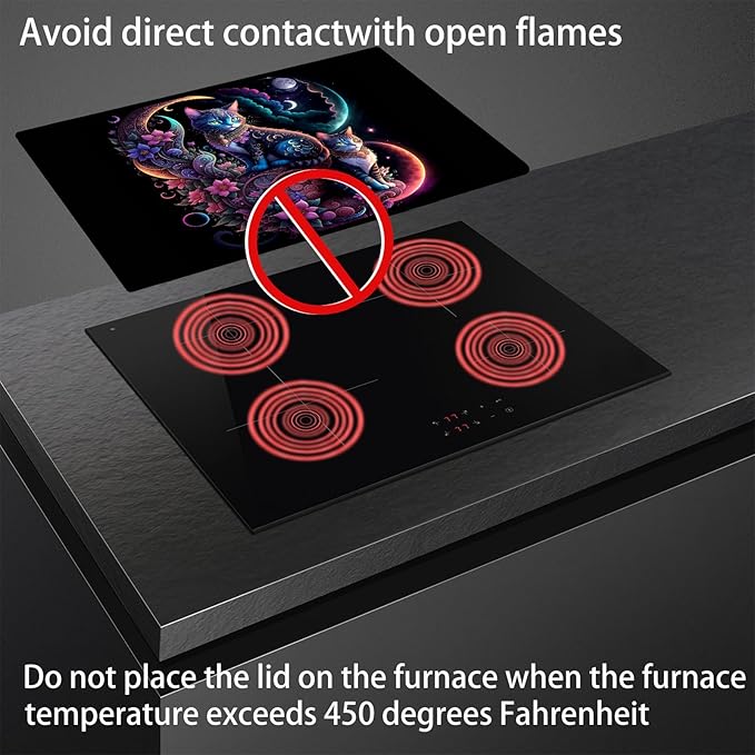 Stove Cover Stove Covers For Electric Stoves Foldable Multipurposeglass Top Protector Thick Natural Rubber Anti-Slip Coating Expands Usable Space (27.9inx20in) (cat33)