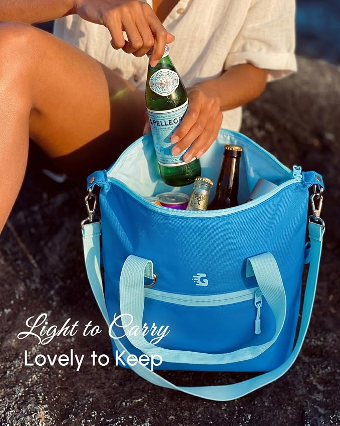 GLORIEROO Pastel Lunch Box Women | Insulated Soft Waterproof Leakproof Lunch Bag Cooler | Adjustable Strap | BPA-Free