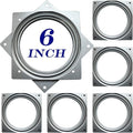 6Inch Lazy Susan Hardware, 6Pack Square Rotating Bearing Plate, 500lbs Capacity Lazy Susan Turntable Bearing for for Serving Trays, Kitchen Storage Racks, Craft Table, Zinc Plated Steel Swivel Plate