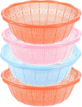 Amosfun Rice Basket 9.05 Inch Plastic Colander Set of 4 Multifunctional Fruit Vegetable Washing Strainer Bowls Kitchen Tools for Rice Pasta Dough