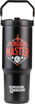 Get Trend Dungeons & Dragons 30oz Tumbler with Handle and Straw, Stainless Steel Insulated Water Bottle,BPA-Free,Leak-Proof, Cold for 12h, Hot 5h, Gifts for Men, Teens(Black/Red D&D)