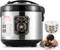 Moongiantgo 8L Black Garlic Fermenter Garlic Fermenting Machine, Easy One-Button Operation Automatic Intelligent Large Capacity Black Garlic Maker with Precise Time Control for 6-16 Days, 110V (8L)