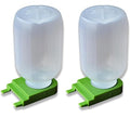 Foxhound Bee Co: Honey Bee Feeder for Beekeeping with Plastic Entrance Feeder and Extra Large Half Gallon Bottle for Feeding Sugar Syrup or Water to Bee Hives - 2 Pack