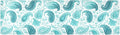 2 in 1 Table Runner Trivet for Hot Pots and Pans Heat Resistant Non Slip Waterproof 39 x 12 Inch Decorative Table Protector for Kitchen Countertop Teal Paisley