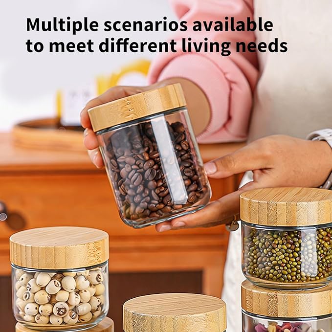 Glass Jars with Silicone Sealed Lids Ideal for Breakfast Lunch and Kitchen Organization Homebrewed Preserve Jar